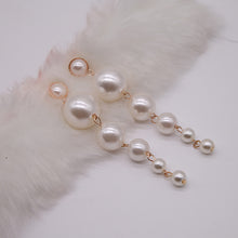 Load image into Gallery viewer, Elegant Fashion Small Big Artificial Pearl Long Dangling Earrings
