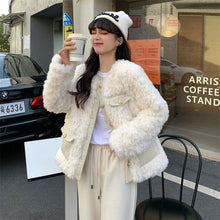 画像をギャラリービューアに読み込む, 女性用オーバーサイズフェイクファーシアリングスエードコート
