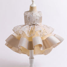 Load image into Gallery viewer, 70-120cm Princess Flower Girl Dress Wedding Tulle Tiered Puffy Performance Dress
