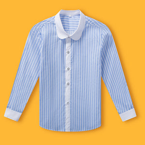 キッズボーイズ長袖ホワイトマルチカラーシャツ春秋コットンジュニア小学校制服ドレスシャツ