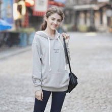 Load image into Gallery viewer, Autumn Winter Girls Warm Letter Embroidery Thick Fleece Drawstring Hoodie
