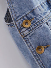 Charger l&#39;image dans la galerie, Denim Suspender Trousers High Waist Overalls Jumpsuit
