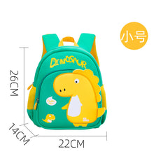 Load image into Gallery viewer, Kindergarten Boys 2-3Y Girls Cartoon Dinosaur Backpack Schoolbag

