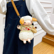 画像をギャラリービューアに読み込む, かわいいセーターヤギ人形漫画子供用スリングバッグ
