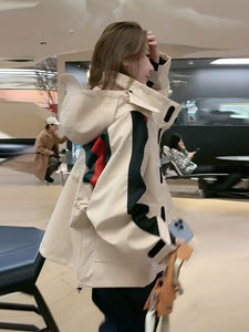 女性用オーバーサイズカジュアルアウトドアジャケット