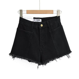 4 Colorway Raw Finish Big Pocket Denim Shorts