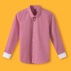 キッズボーイズ長袖ホワイトマルチカラーシャツ春秋コットンジュニア小学校制服ドレスシャツ