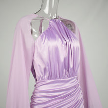 Load image into Gallery viewer, Hot Sale Sexy Backless Lantern Sleeve Ruched Bodycon Casual Dress
