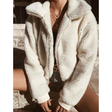 Load image into Gallery viewer, solid color autumn winter faux fur jacket women trendy outwears short coat
