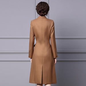 2022 New Design Autumn Winter Slim Wool Midi Blazer Formal Dress