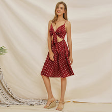 Load image into Gallery viewer, New Fashion Sexy Sling Backless Summer Polka Dot Dress Women Short Mini Dress
