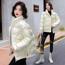 Load image into Gallery viewer, Woman Autumn Winter Wash Free Thick Short Padded Puffy Coat
