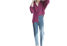 Load image into Gallery viewer, Black Matt Long Sleeve Elegant OL Chic Blouse Shirt
