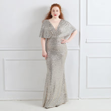 Load image into Gallery viewer, XXXL/XXXXL Long Sequin Super Plus Size Performance Banquet Evening Dress
