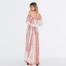Load image into Gallery viewer, Most popular summer off shoulder split dress western lady beach wear A line maxi dress casual
