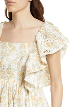Load image into Gallery viewer, Ruffle Floral Eyelet Midi Casual Dress
