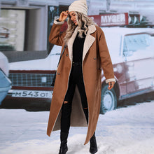 Load image into Gallery viewer, Hot Sale Women Suede Faux Shearpa Fur Overcoats
