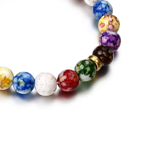 Hot Sale Colorful Beaded Bracelet Natual Agate Acrylic Chain Bracelet