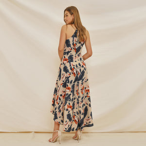 Hot selling Amazon summer sleeveless casual maxi dress floral print