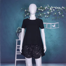Load image into Gallery viewer, Short Sleeve High Low Hem Asymmetrical Casual Blouse Top
