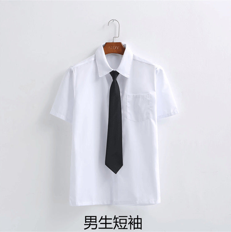 男の子 女の子 中学校クラス 白シャツ スカート パンツ 制服スーツセット パフォーマンス JK 制服