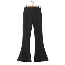 Load image into Gallery viewer, 2022 Autumn New Design Two Colorway Buckled Slim High Waist Flare Pants
