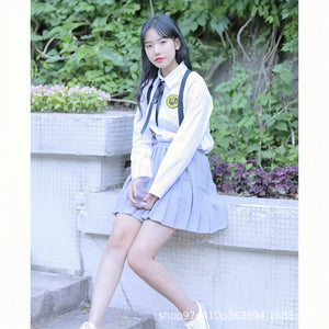 男の子 女の子 中学校クラス 白シャツ スカート パンツ 制服スーツセット パフォーマンス JK 制服