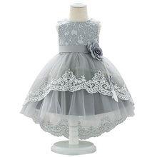 Load image into Gallery viewer, Baby 1Y Birthday Kids Shooting Fancy Dress Girls Lace Train Puffy Dresses
