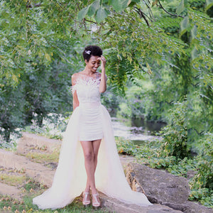 Wedding Tulle Over Skirt Bridesmaid Light Bridal Dress Big Train