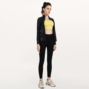 女性用フード付きランニングジムヨガフィットネスジャケット