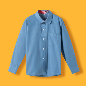 キッズボーイズ長袖ホワイトマルチカラーシャツ春秋コットンジュニア小学校制服ドレスシャツ