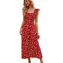 Load image into Gallery viewer, 2022 Summer Square Neck Sexy Polka Dot Midi Flare Casual Dress
