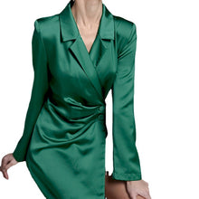 Load image into Gallery viewer, Elegant Short Satin Fashion Blazer Casual Dress
