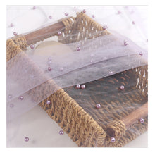 Load image into Gallery viewer, Soft Pearl Beaded Tulle Fabric
