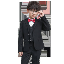 Load image into Gallery viewer, Kids Tuxedo Suits Flower Boys Presenter Junior Suit 4-piece Set
