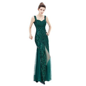 3XL4XL Plus Size Long Sequin Performance Banquet Evening Dress