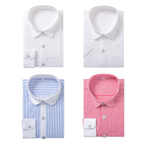 キッズボーイズ長袖ホワイトマルチカラーシャツ春秋コットンジュニア小学校制服ドレスシャツ