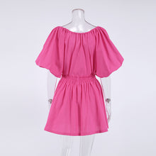 Load image into Gallery viewer, Casual V Neck Cotton Lantern Sleeve Shirt Shorts Two Piece Set
