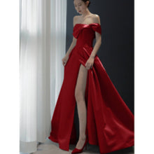 Load image into Gallery viewer, 2022 French Style Satin Princess Celebrity Banquet Wedding Evening Dress
