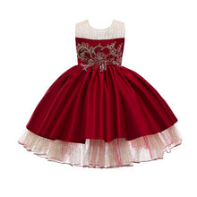 Load image into Gallery viewer, 110-160cm Girls Formal Event Dresses Beaded Gold Tulle Puffy Princess Dress
