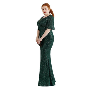XXXL/XXXXL Long Sequin Super Plus Size Performance Banquet Evening Dress