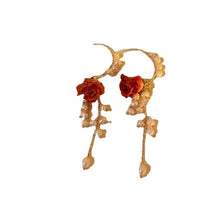 Load image into Gallery viewer, Flower Pearl Bracelet Tassel Earrings Necklace Sweet Fashion Elegant Jewelry Set 3-pcs Set
