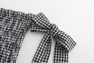 Factory Wholesale Instock New Design Yarn Dye Plaid Two-piece Sweet Check Casual Skirt