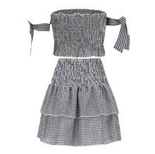 Load image into Gallery viewer, Factory Wholesale Instock New Design Yarn Dye Plaid Two-piece Sweet Check Casual Skirt
