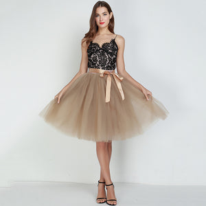 7-layer 65cm Puffy Tutu A Line Tulle skirt