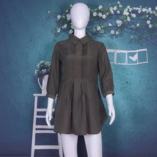 Load image into Gallery viewer, Long Sleeve Shirt Dress Ladies High End Fine Fiber Soft Casual Dress Pleated Long Shirt
