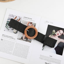 Load image into Gallery viewer, New Design Cotton Linen Style PP Woven Round Square Buckle Embellishment Belts
