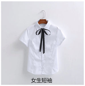 Boys Girls Junior High School Class White Shirt Skirt Pants Uniform Suit Set Performance JK Uniform