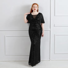 Load image into Gallery viewer, XXXL/XXXXL Long Sequin Super Plus Size Performance Banquet Evening Dress
