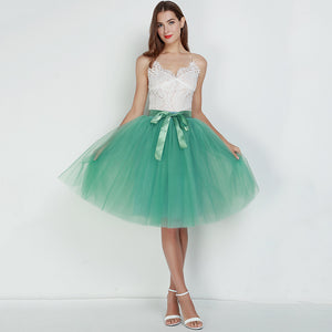 7-layer 65cm Puffy Tutu A Line Tulle skirt